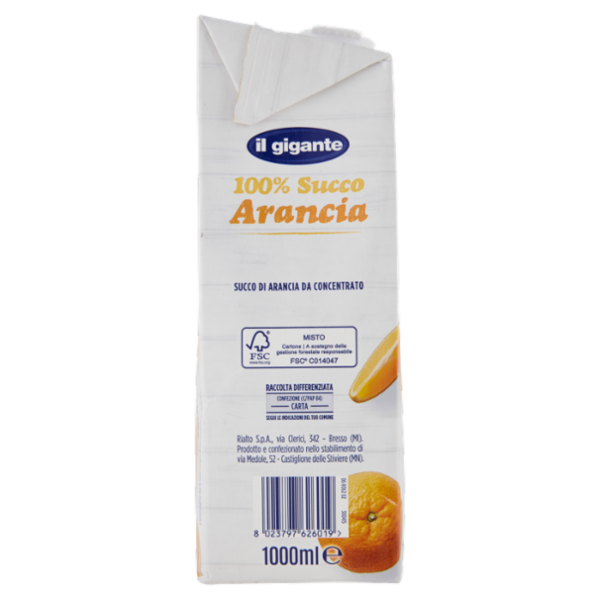 IL GIGANTE 100% Succo Arancia 1000 ml