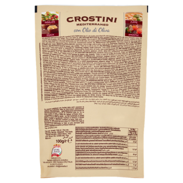 panealba Crostini Mediterraneo con Olio di Oliva 100 g