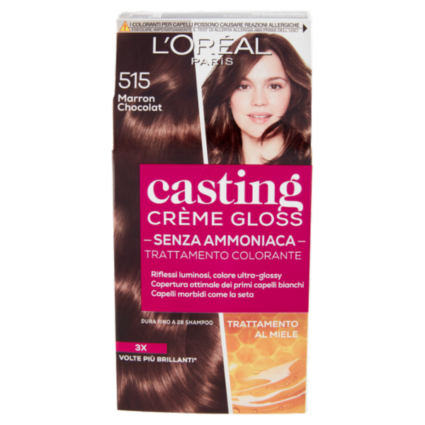 L'Oréal Paris Tinta Capelli Casting Creme Gloss, Senza Ammoniaca, 515 Marron Chocolat