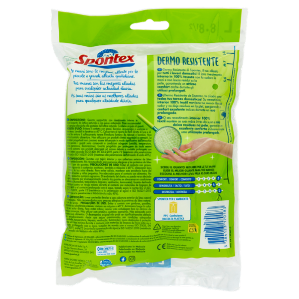 Spontex Guanti Casalinghi Dermo Resistente Taglia L