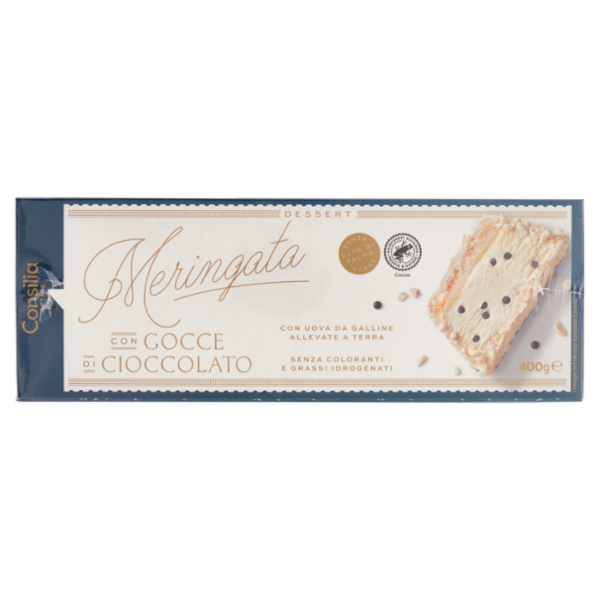 Consilia Optima Torta Meringata Congelata con Gocce di Cioccolato 400 g