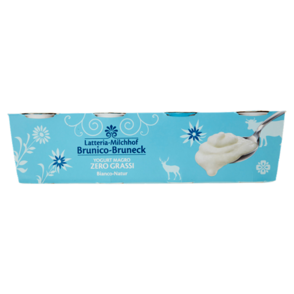 Latteria Brunico Yogurt Magro Zero Grassi Bianco 8 x 125 g