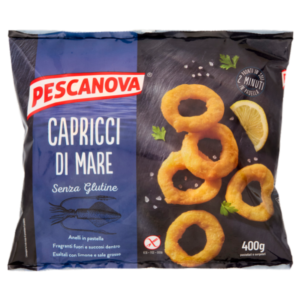 Pescanova Capricci di Mare Senza Glutine Anelli in pastella pastellati e surgelati 400 g