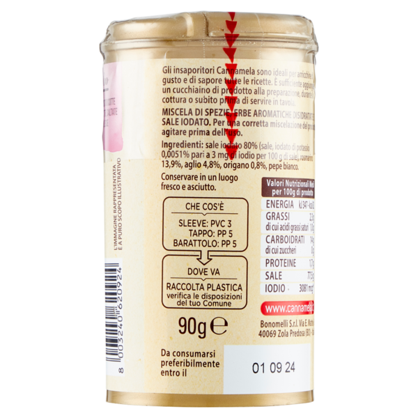 Cannamela Insaporitore per Patate Fritte e Arrosto 90 g