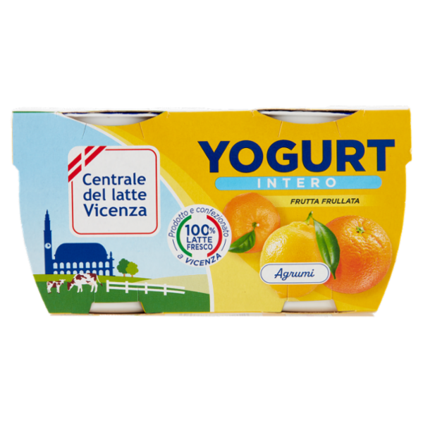 Centrale del latte Vicenza Yogurt Intero Frutta Frullata Agrumi 2 x 125 g
