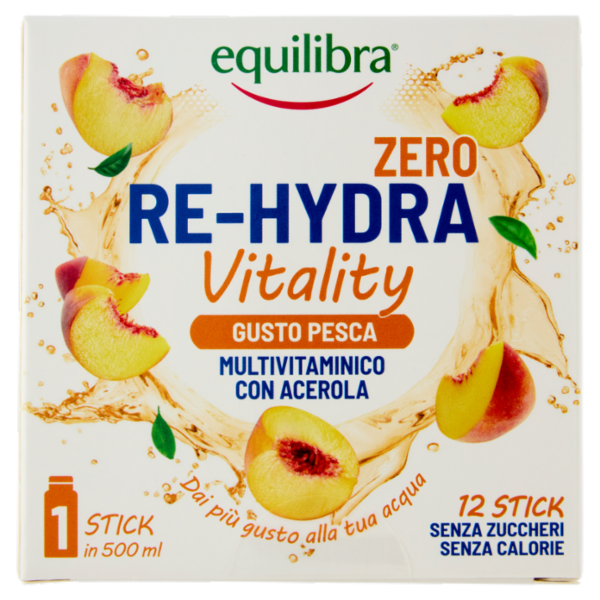 equilibra Re-Hydra Zero Vitality Gusto Pesca 12 Stick 24 g