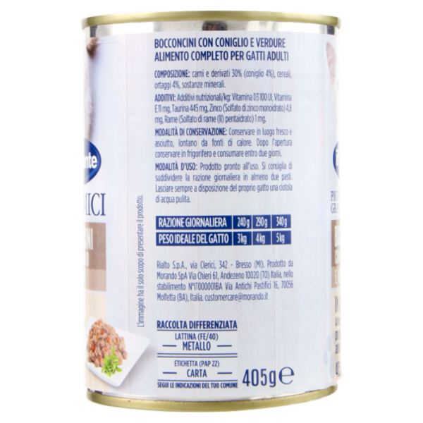 IL GIGANTE Piccoli Grandi Amici Bocconcini con Coniglio e Verdure in Salsa 405 g