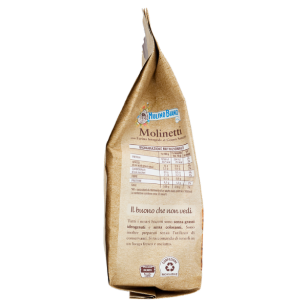 Mulino Bianco Molinetti Biscotti con Farina Integrale e Grano Saraceno Offerta 800g