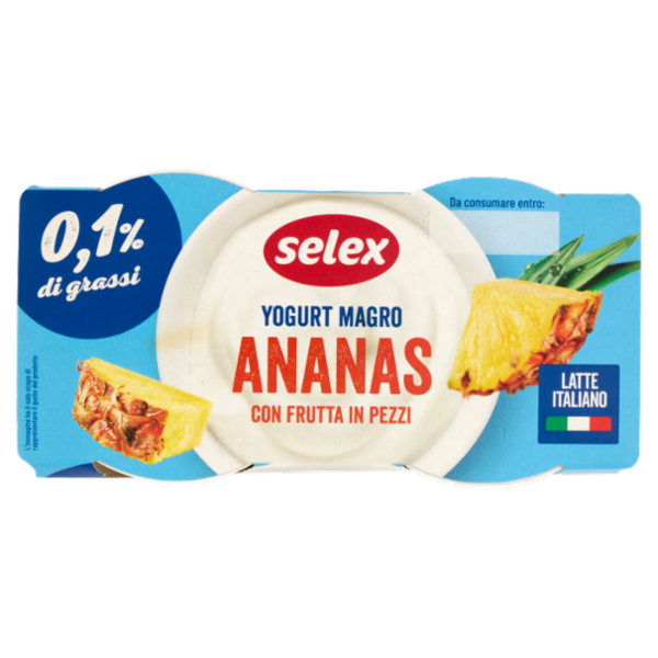 Selex Yogurt Magro Ananas 2x125 g