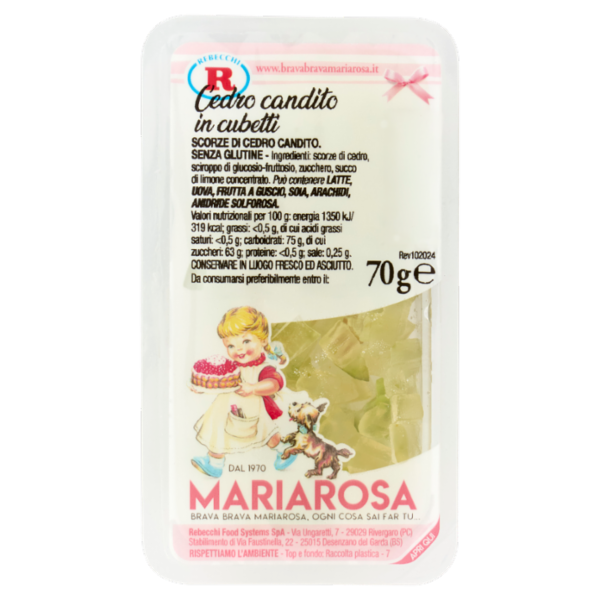 Mariarosa Cedro candito in cubetti 70 g