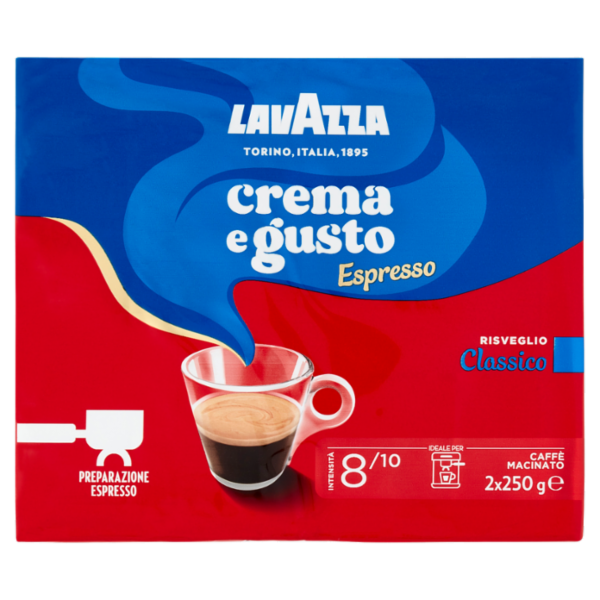 Lavazza Crema e Gusto Espresso Classico Caffè Macinato 2 x 250 g