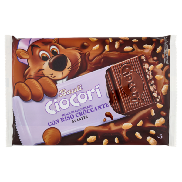 Bauli Ciocorì Snack di Cioccolato con Riso Croccante al Latte 5 x 22 g