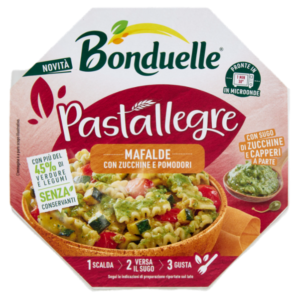 Bonduelle Pastallegre Mafalde con Zucchine e Pomodori 250 g