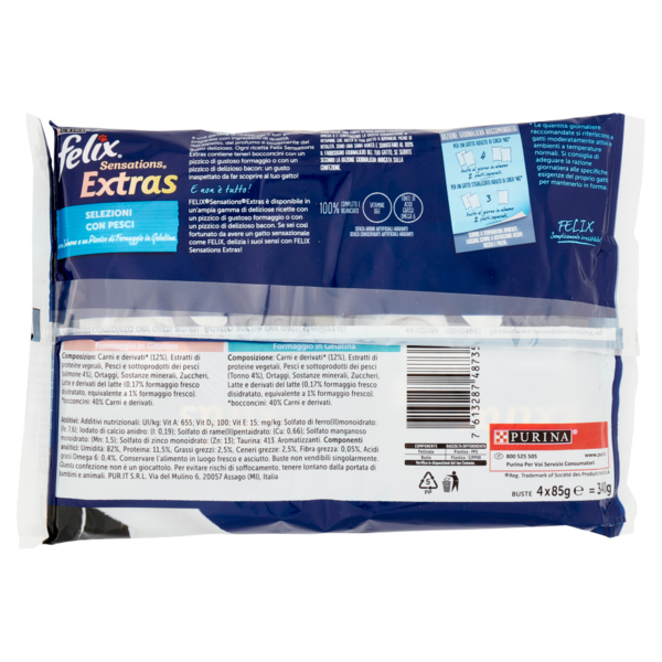 FELIX Sensations Extras Selezioni con Pesci (Salmone & Tonno) 4 x 85 g