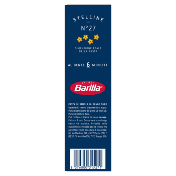 Barilla Pasta Stelline n.27 500g