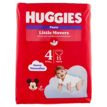 Huggies Little Movers Pants 4 9-14 Kg 15 Pz