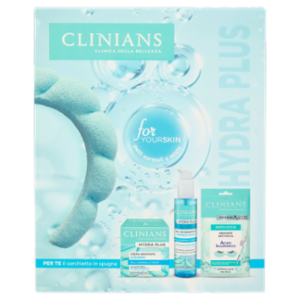 Clinians Hydra Plus Crema Idratante Leggera 50 ML + Gel Detergente Rinfrescante 150 ML + Patch Occhi