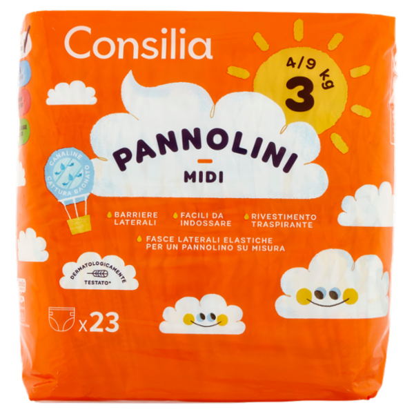 Consilia Pannolini per Bambini Midi 4-9 kg 3 20 pezzi