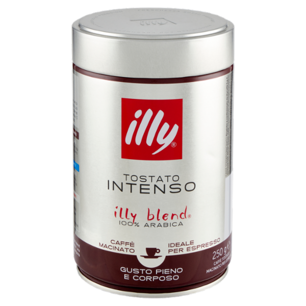 illy Tostato Intenso Caffè Macinato Ideale per Espresso 250 g