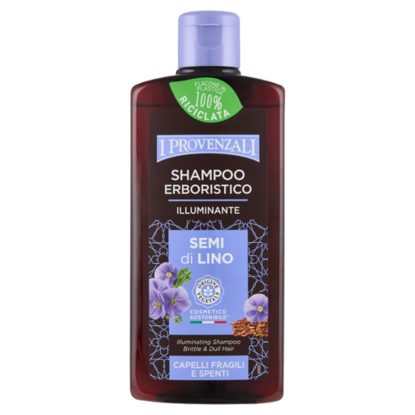 I Provenzali Shampoo Erboristico Illuminante Semi di Lino Capelli Fragili e Spenti 250 ml