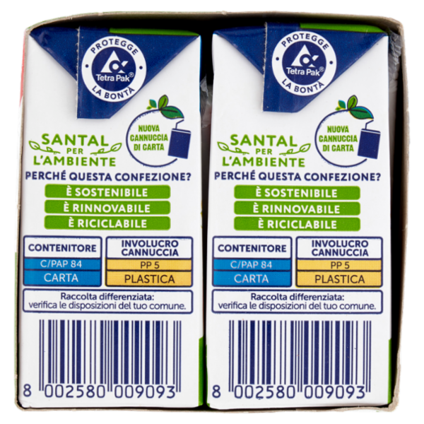 Santàl Dolce di Natura pesca Senza Zuccheri Aggiunti 6 x 200 ml