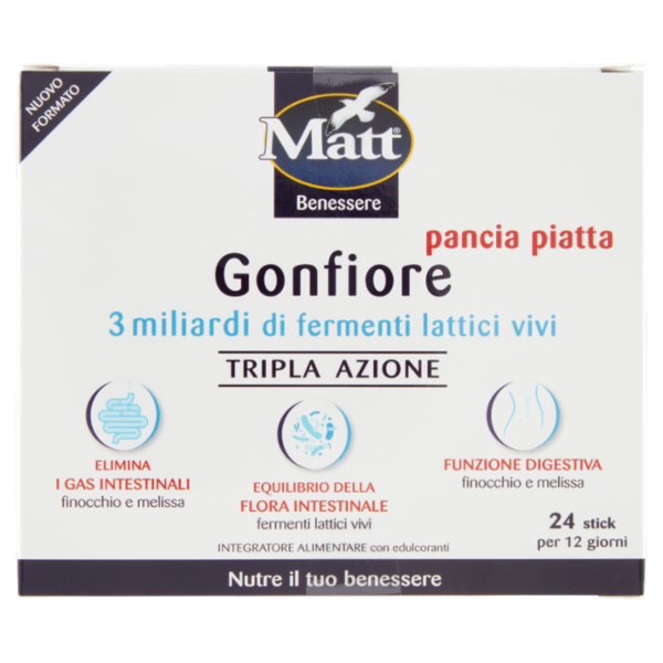 Matt Benessere Gonfiore pancia piatta 24 stick 51,6 g