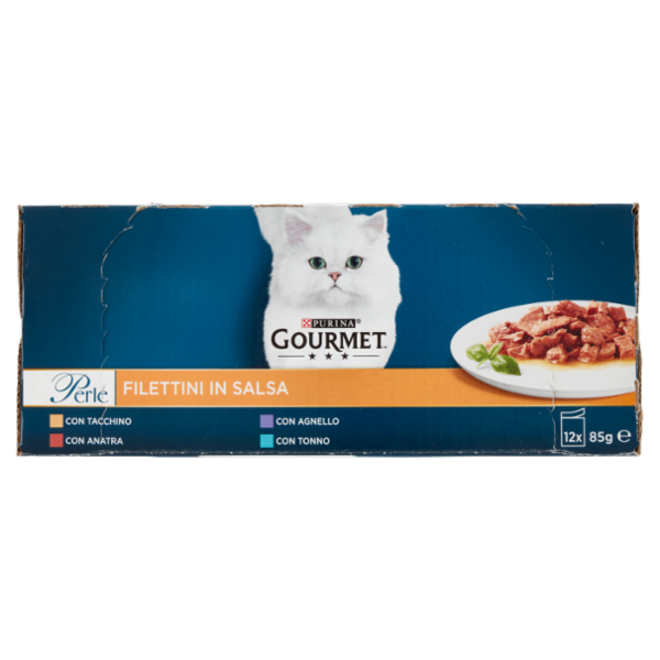 PURINA GOURMET Perle Filettini in Salsa Tacchino / Anatra / Agnello / Tonno 12 x 85 g