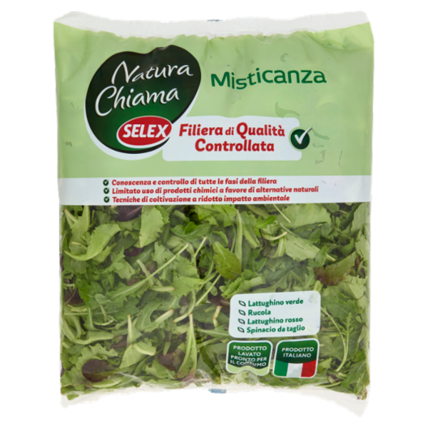Selex Natura Chiama Misticanza Lavata e Pronta per il Consumo 350 g