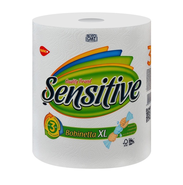 Sensitive Asciugatutto Monorotolo 3 veli 300 strappi