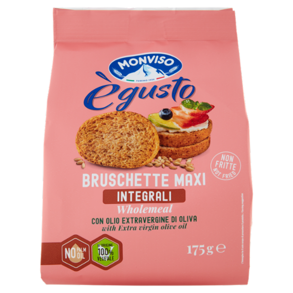 Monviso ègusto Bruschette Maxi Integrali con Olio Extravergine di Oliva 175 g