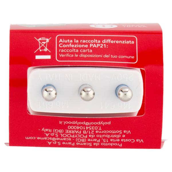 Scame Adattatore 16A Spina 16A, presa 10/16A, 2P+T 250V