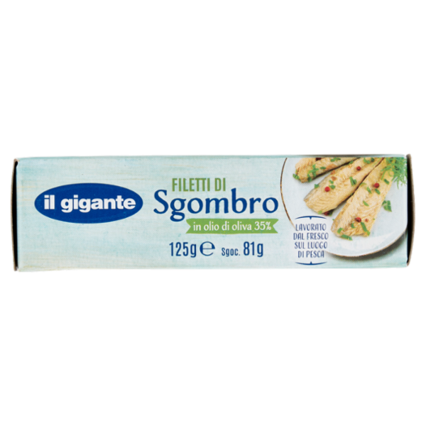 IL GIGANTE Filetti di Sgombro in olio di oliva 35% 125 g