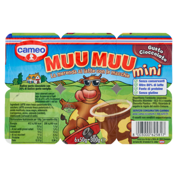 cameo Muu Muu mini Gusto Cioccolato 6 x 50 g