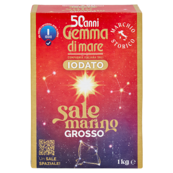 Gemma di mare Iodato Sale marino Grosso 1 kg