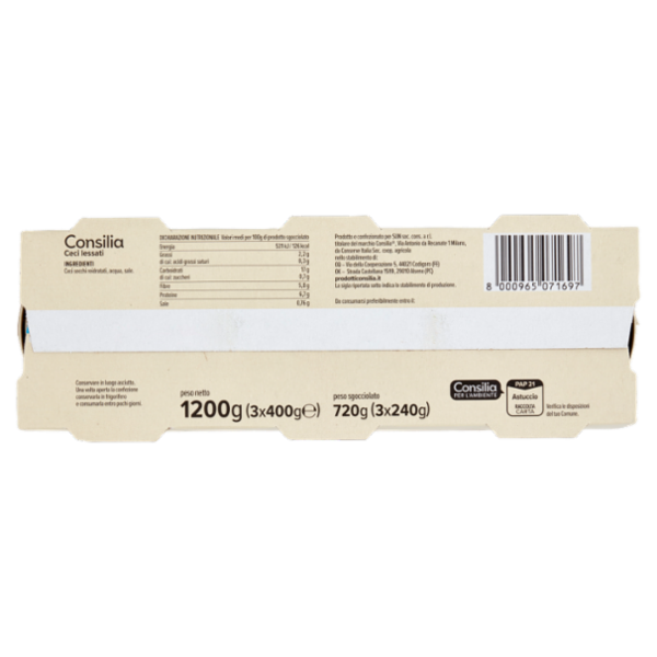 Consilia Ceci Lessati 3 x 400 g
