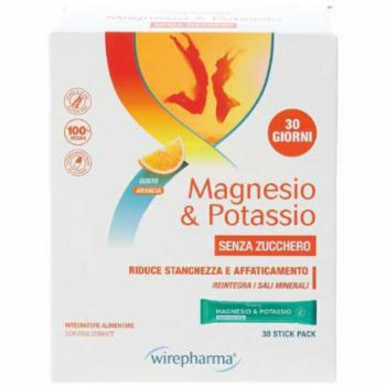 INTEGRATORI MAGNESIO E POTASSIO NO ZUCCHERI WIREPHARMA PZ.30 GR.150