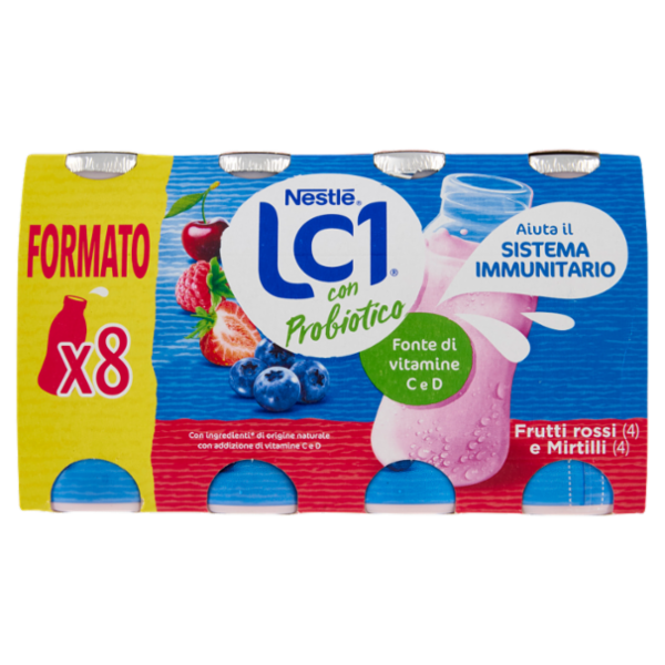 NESTLÉ LC1 con Probiotico Frutti rossi e Mirtilli 8x90g