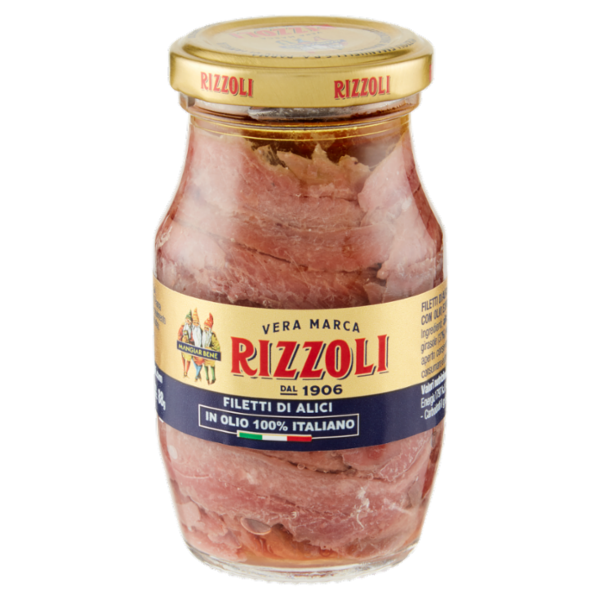 Rizzoli Filetti di Alici in Olio 100% Italiano 150 g
