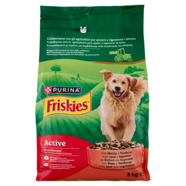 PURINA FRISKIES Active Manzo e Verdure 3kg