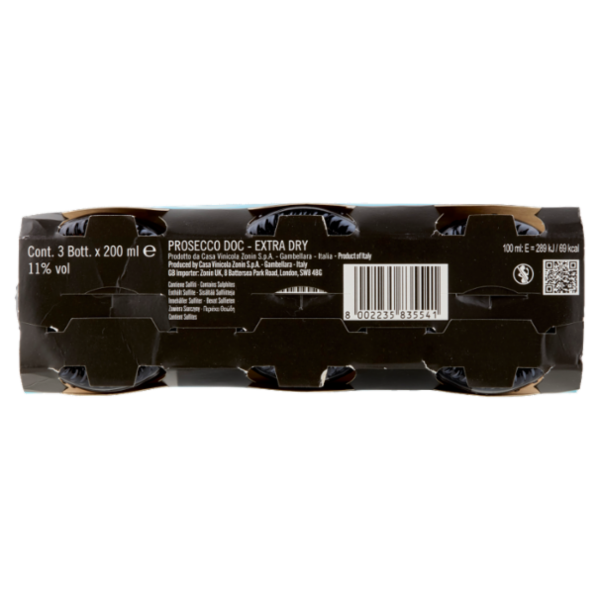 Zonin Prosecco D.O.C. Extra Dry 3 x 200 ml