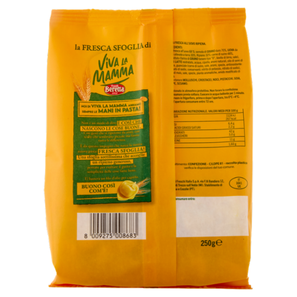 Viva la Mamma la Fresca Sfoglia di Tortellini con Carne 250 g