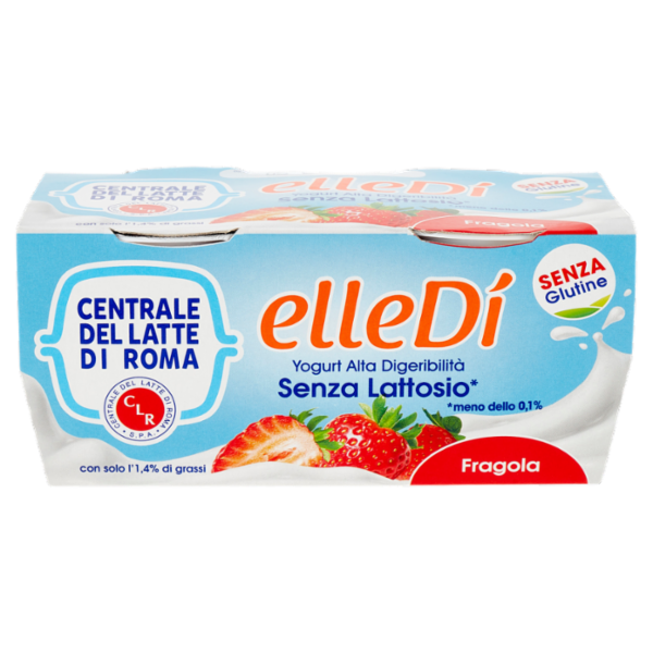 Centrale del Latte di Roma elleDì Yogurt Alta Digeribilità Senza Lattosio* Fragola 2 x 125 g