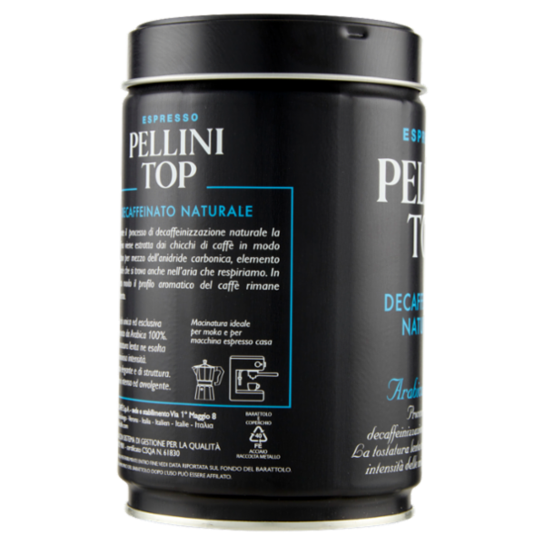 Pellini Top Espresso Decaffeinato Naturale Arabica 100% 250 g