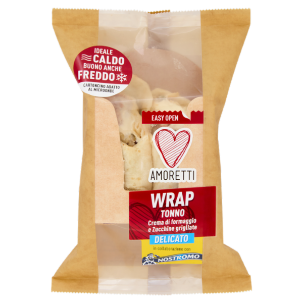 Amoretti Wrap Tonno Crema di formaggio e Zucchine grigliate Delicato 150 g