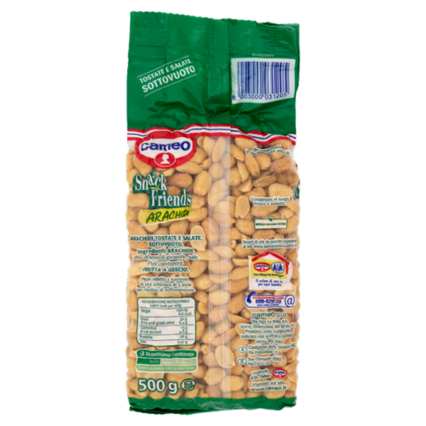 cameo Snack Friends Arachidi Tostate e Salate Sottovuoto 500 g