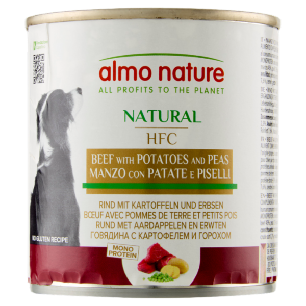 almo nature HFC Natural Manzo con Patate e Piselli 290 g