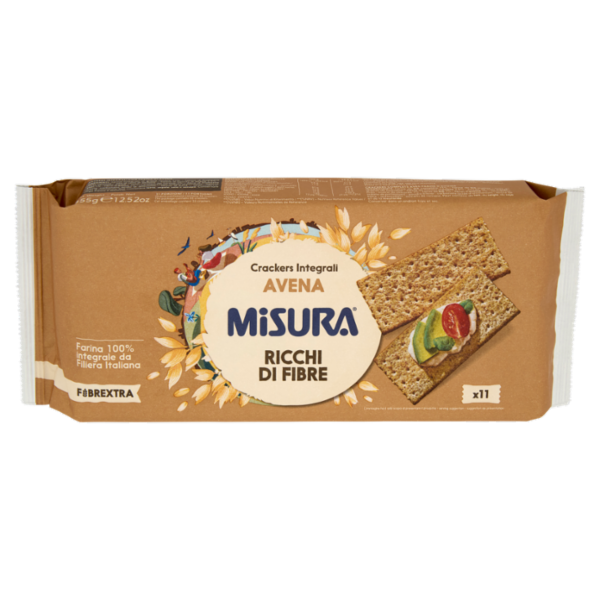 Misura Fibrextra Crackers Integrali Avena 355 g