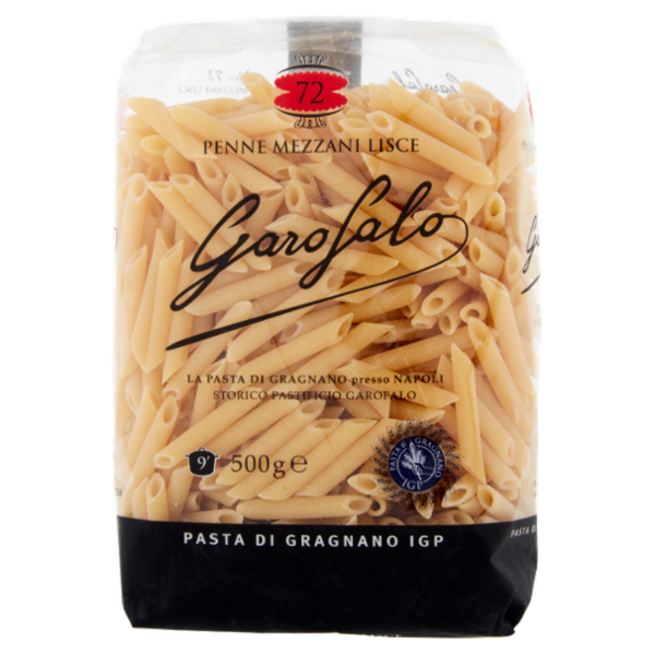 Garofalo Penne Mezzani Lisce 72 Pasta di Gragnano IGP 500 g