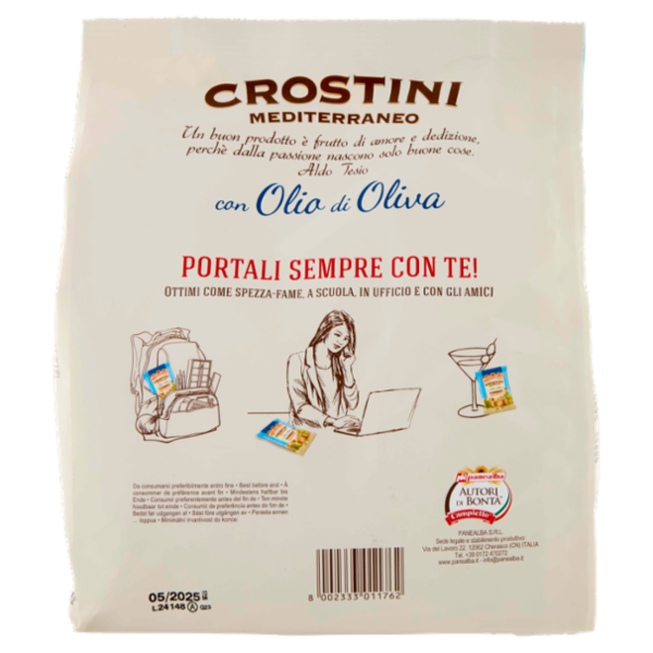 panealba Crostini Mediterraneo con Olio di Oliva 6 x 30 g