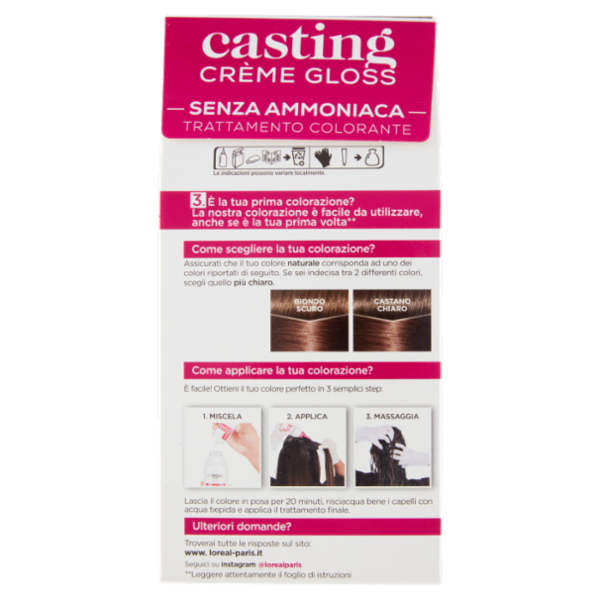 L'Oréal Paris Tinta Capelli Casting Creme Gloss, Senza Ammoniaca, 600 Biondo Scuro